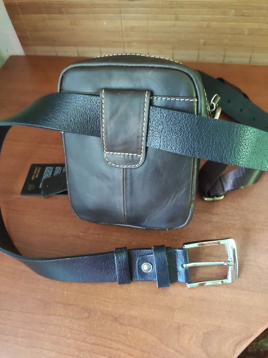 Кожаная мужская Сумка - Барсетка. Dark Brown.
Кожа. Dark Brown (Темно