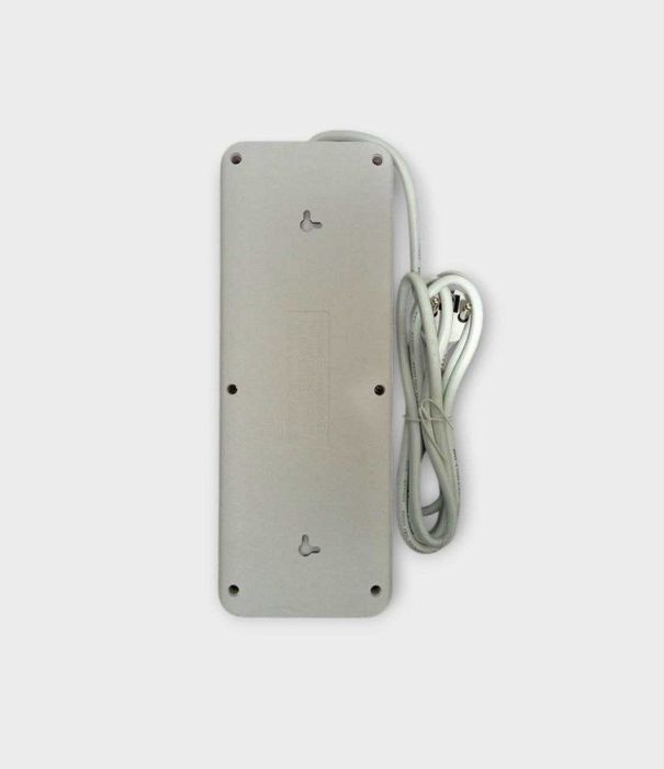 Мережевий фільтр, подовжувач на 8 розеток чорний/білий