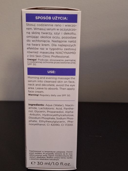 Skin Clinic niacynamid 10% serum nowe