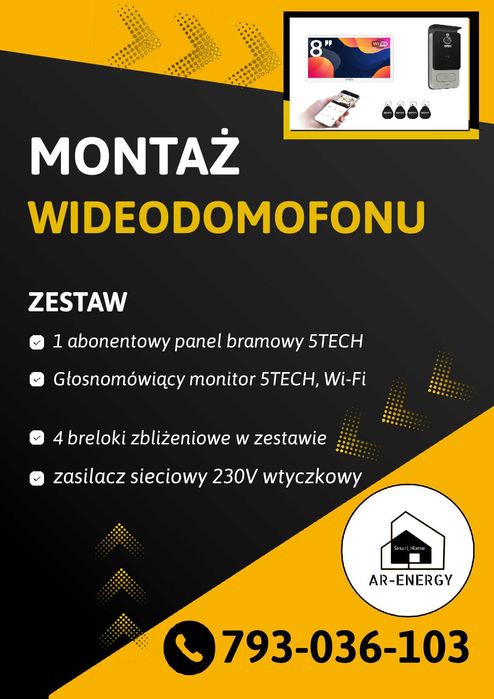 Montaż Wideodomofonu 5Tech