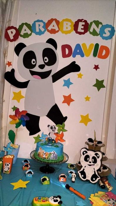 Canal panda painel festa adesivo