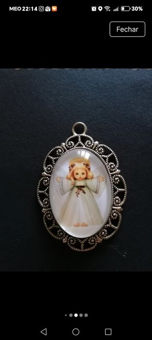 Pingente de anjo em aço