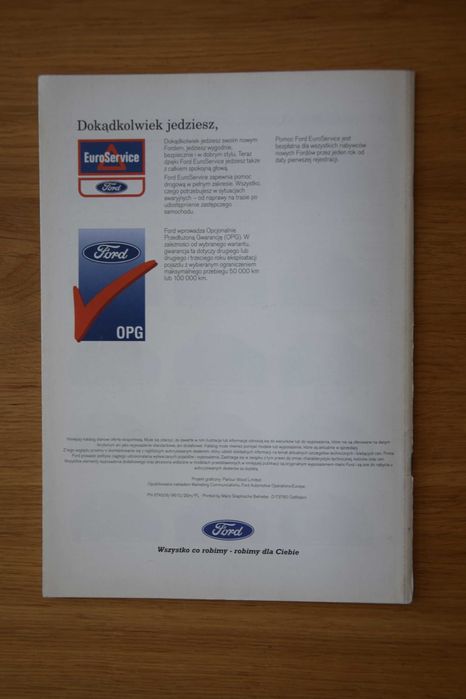 Prospekt Ford Mondeo 1998 POLSKI