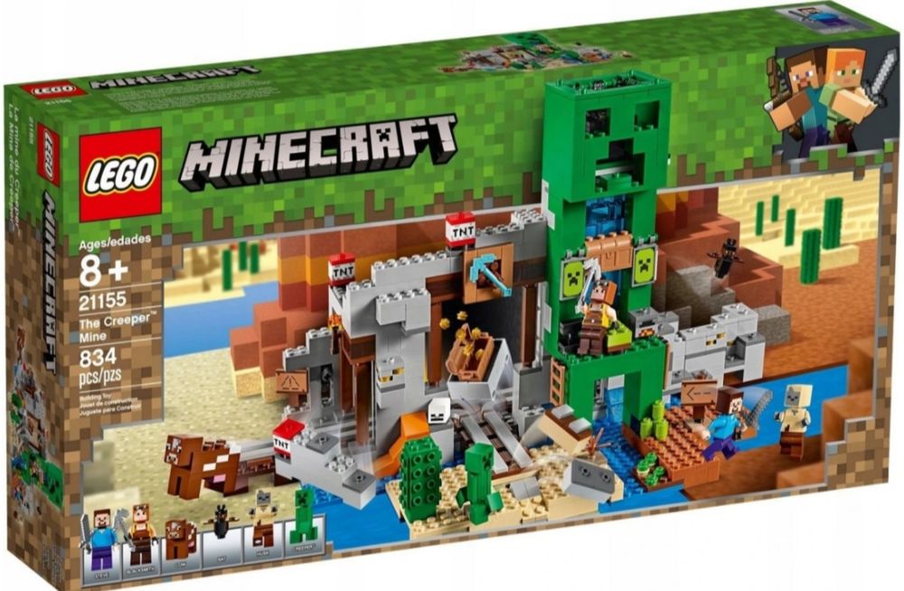 Lego Minecraft 21155 Kopalnia Creeperów Na prezent Nowy Okazja!