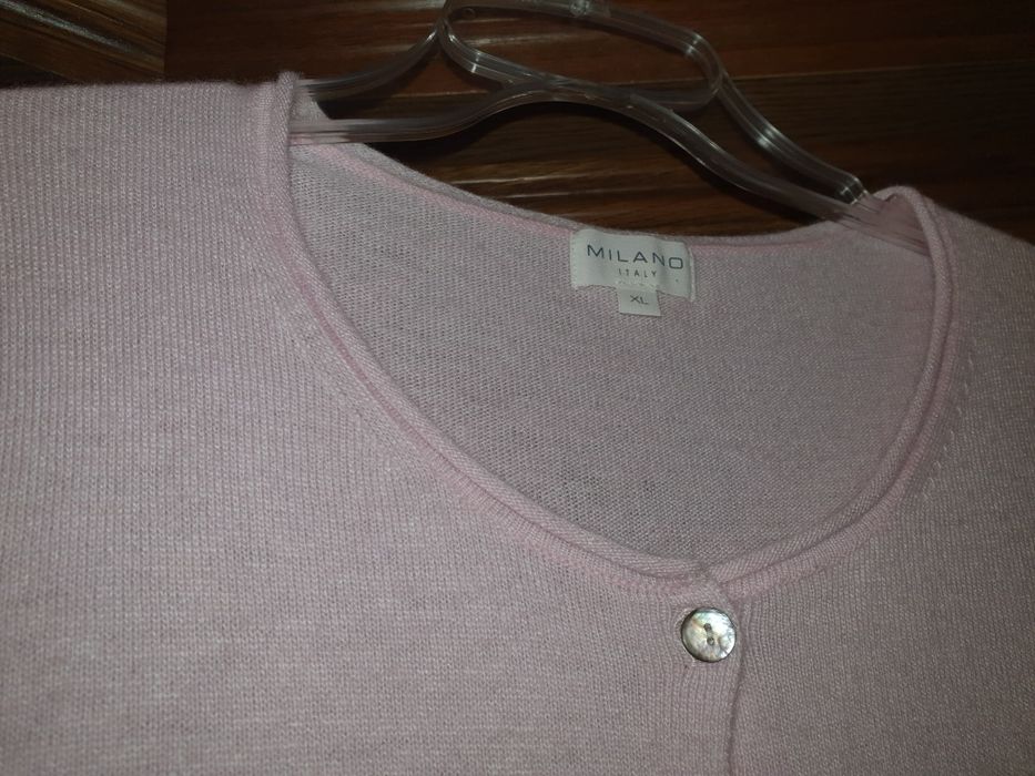 Kardigan rozpinany Milano r. XL wełna, kaszmir, wiskoza