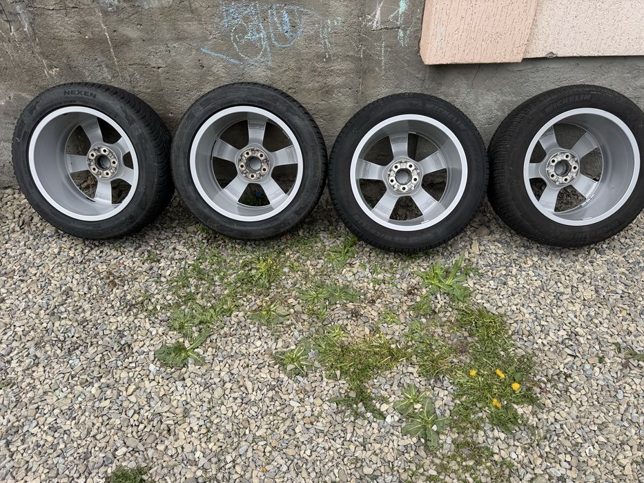 4 диски Audi орегінал шини 225/55R18 michelin