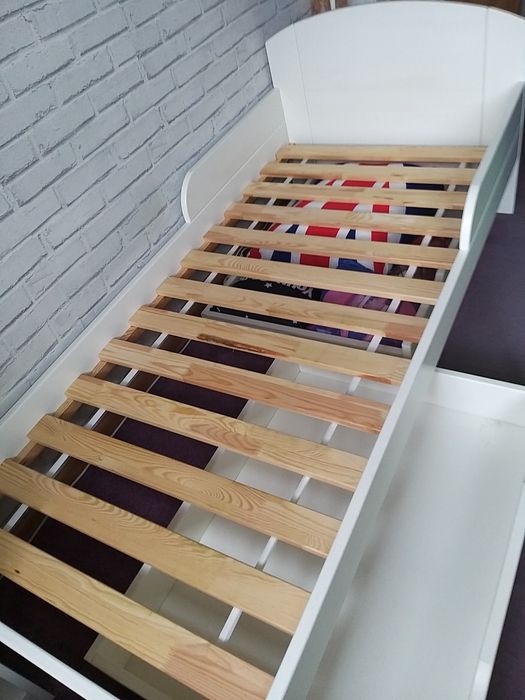 Łóżeczko białe dla dziewczynki 180×80
