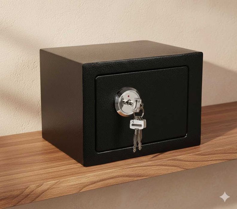 NOWY Sejf Metalowy Na Klucze Domowy Na Pieniądze Dokumenty Skarbonka
