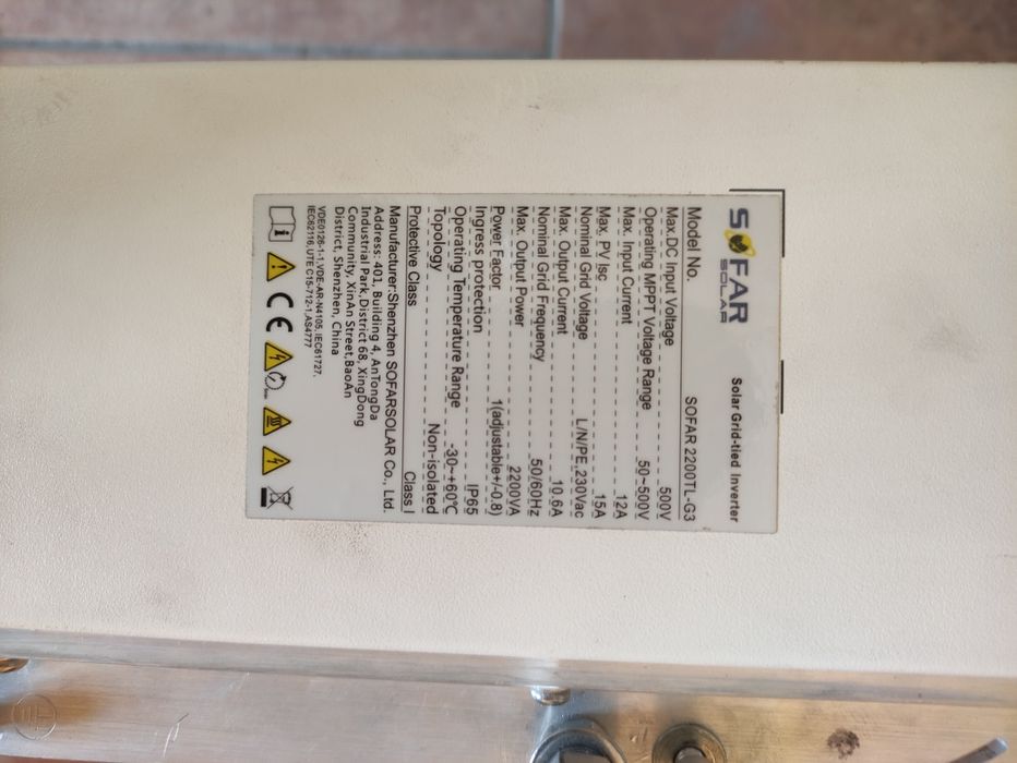 Falownik  SOFAR 2.2  2.7 g3