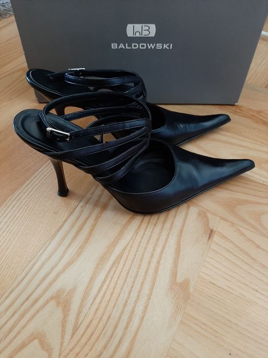 BALDOWSKI piękne zadbane skórzane szpilki buty roz 35