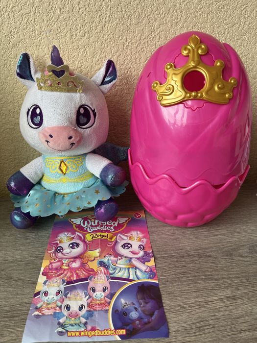 Іграшка мяка світится Єдиноріжка сюрприз Winged Buddies золота серія