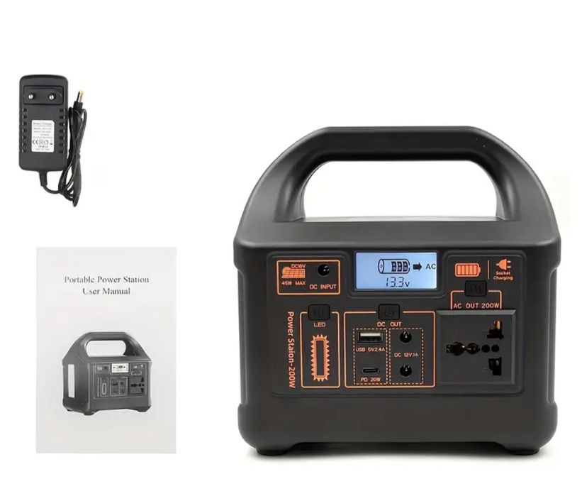 Нова зарядна станція 200W (153Wh) LiFePO4 —Для живлення