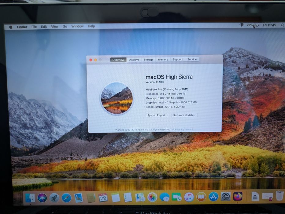 MacBook Pro 13 (MacBookPro8,1) - i5 - 8Gb - 128 Gb SSD