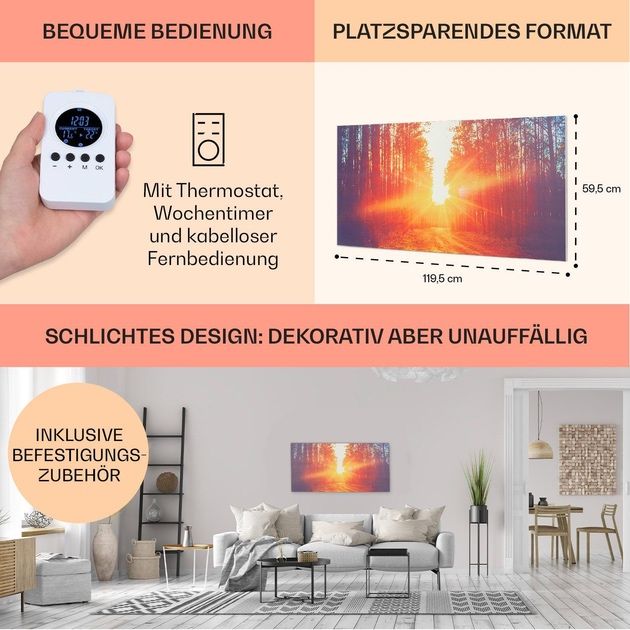 Обігрівач інфрачервоний з Німеччини Klarstein Wonderwall 10035173