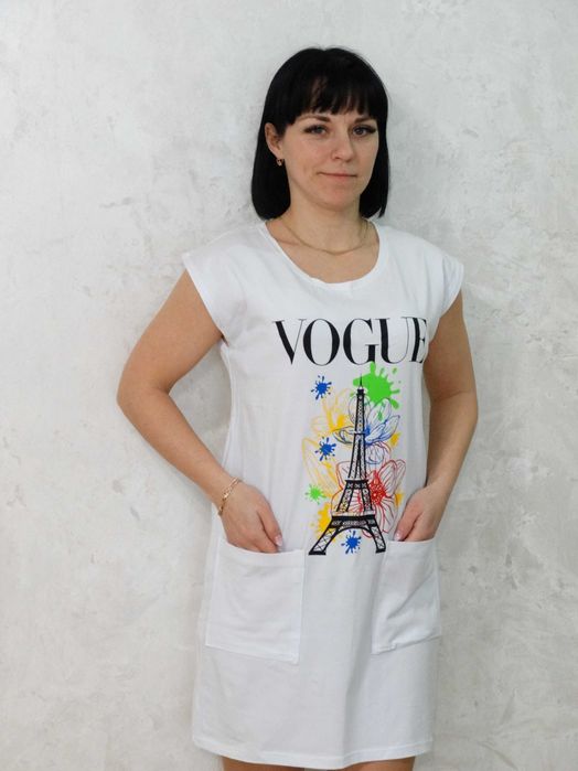 Женская туника-платье для сна и дома