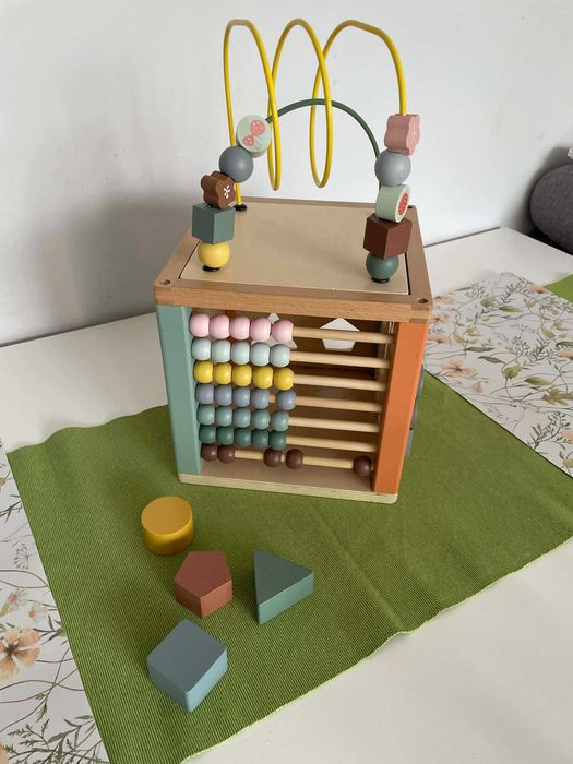 Smiki kostka edukacyjna drewniana - jak nowa