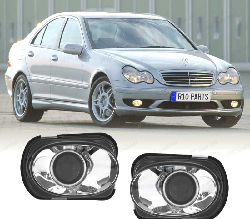 FARÓIS DE NEVOEIRO MERCEDES C W203 00-06 LOOK AMG