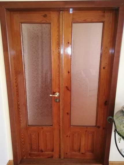 Дверне полотно соснове лаковане, дверне полотно для подвійних дверей