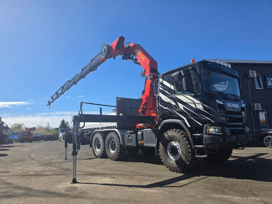 Scania G500 6x6  SCANIA 6x6 do ENERGETYKI PALFINGER 50002 hds dźwig żuraw 15 TON