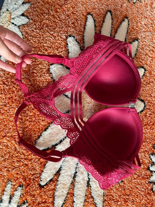 Кружевной лифчик бюстгальтер красный
