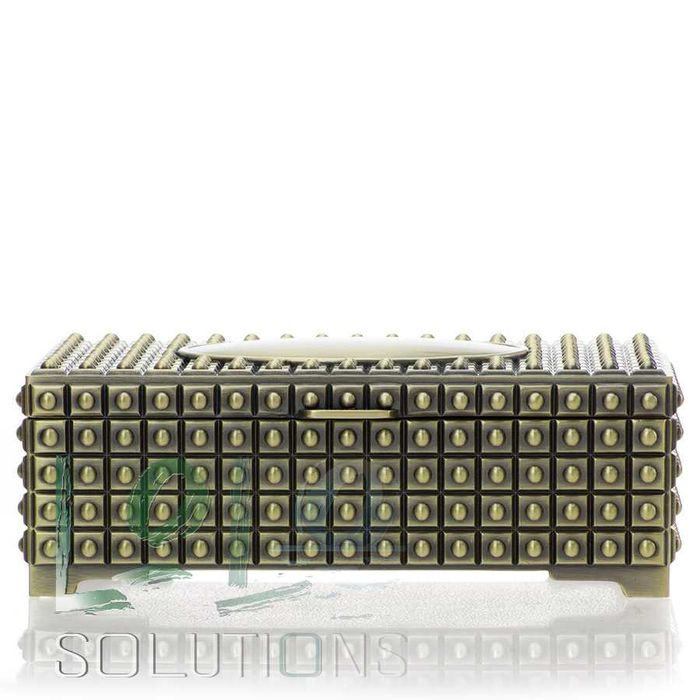 Nowoczesna szkatułka platerowa, oksydowana