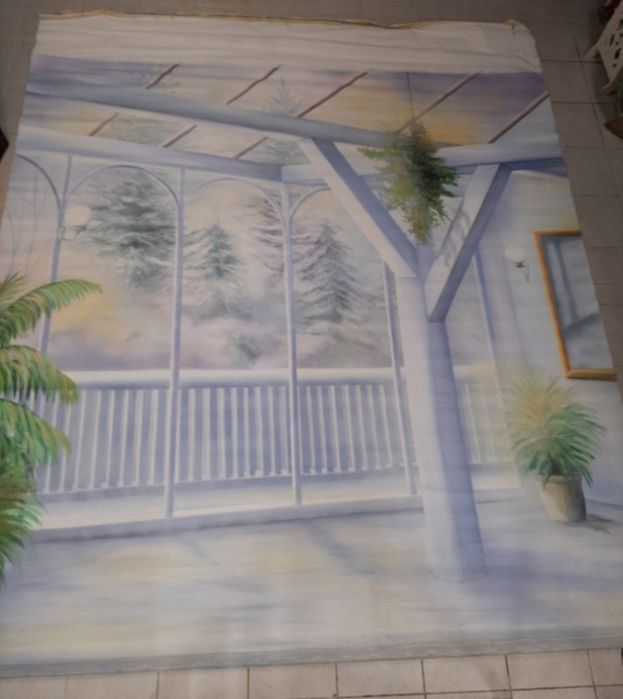 Płótno malarskie, tło foto 270cm x 310 cm malowane ręcznie, tapeta