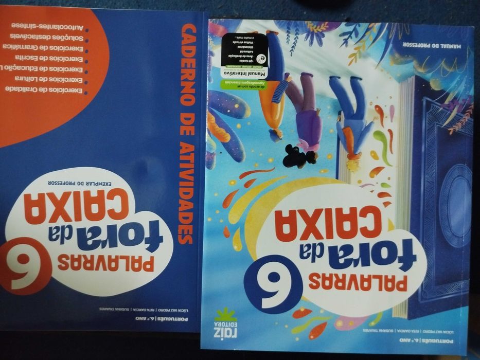 6º ano: versão do professor - manuais de Português, cadernos de atividades, planificações. Novos! 5€ cada