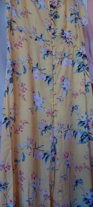 Vestido maxi novo de flores amarelas MLarelo