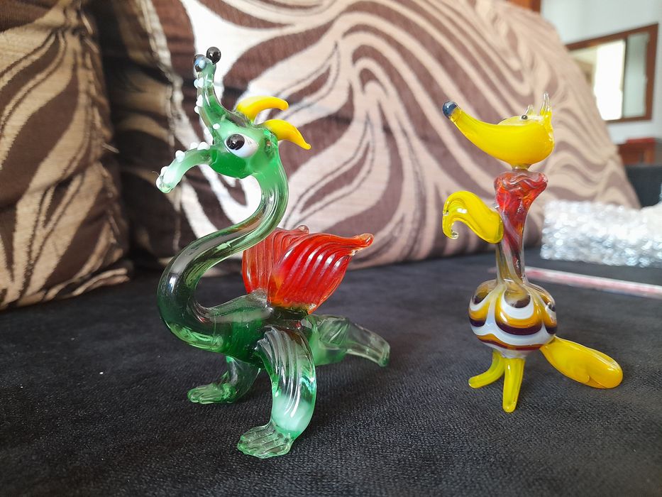 Animais em vidro soprado