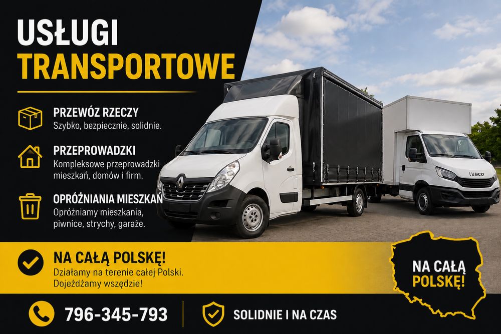 Usługi transportowe,przeprowadzki