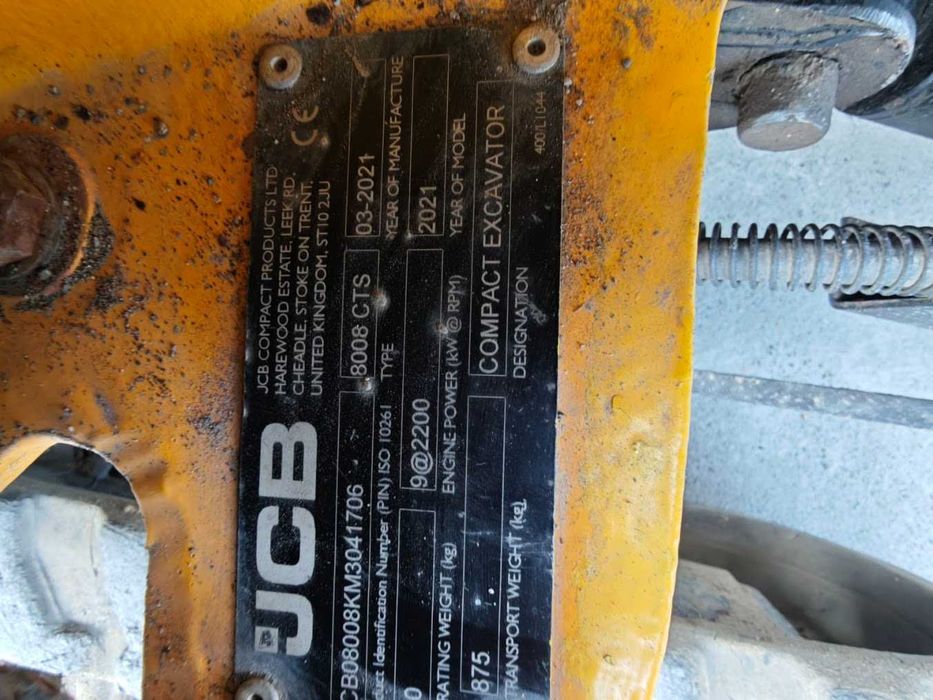 Minikoparka JCB 8008 CTS Micro 2021 | 355 mth | 3 łyżki