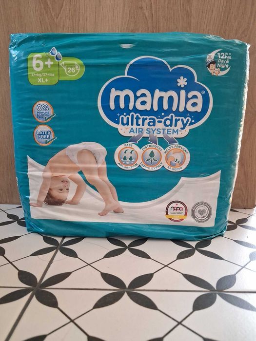 Pieluchy MAMIA ultra-dry 6+ 17+kg XL+ 26szt 1op