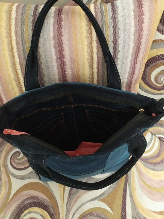 Torebka Jeansowa z kieszonką