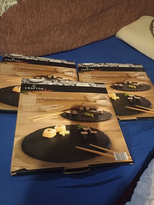 Продам набори тарілок із натурального каменю сланца