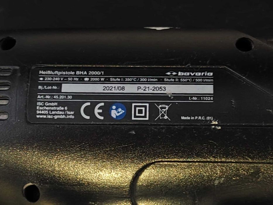 Pistola de Ar Quente Bavaria BHA 2000/1 – 2000W (22)