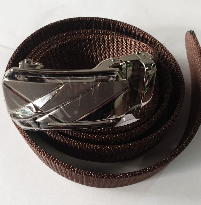 Pasek Męski Automatyczny Nylonowy 3.5cm Brązowy