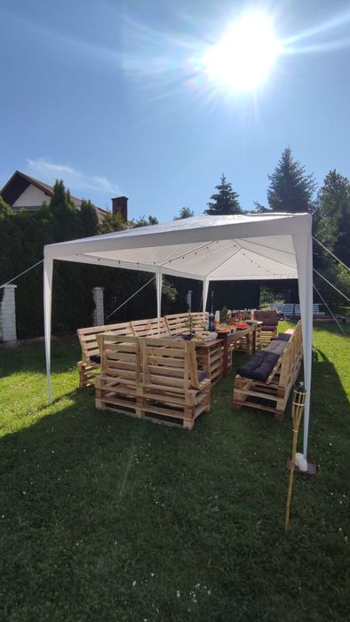 Meble ogrodowe z palet, możliwy dowoz