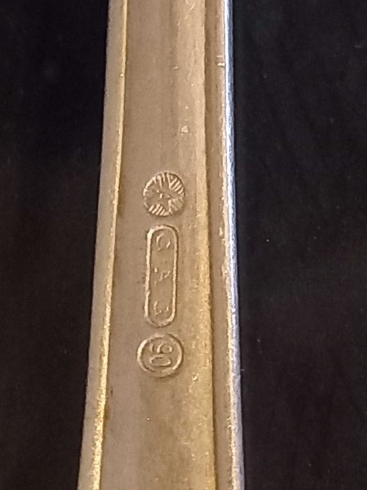 Sztućce łyżka i widelec art deco