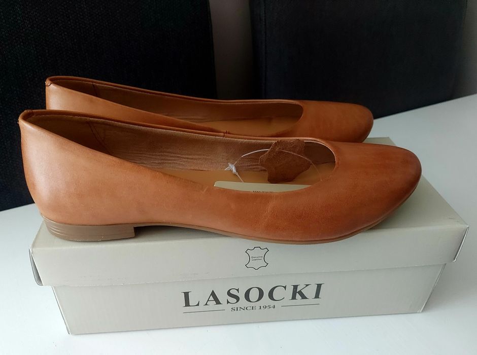 Buty baleriny skórzane Lasocki - NOWE z metkami r 41