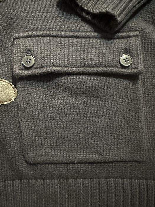 Casaco Malha com capuz de pêlo