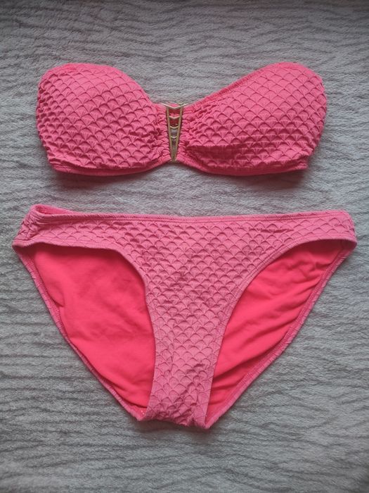 Dwuczęściowy strój kąpielowy M różowy strój kąpielowy bikini M kostium