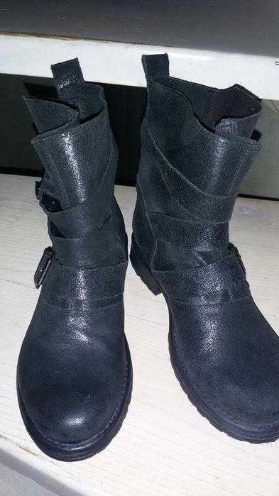 Steve Madden (usa)- чорні замшеві черевики р.38 1/2 (25 см)