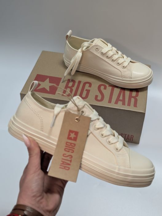 Trampki beżowe Big Star oryginalne nowe tenisówki 37 prezent