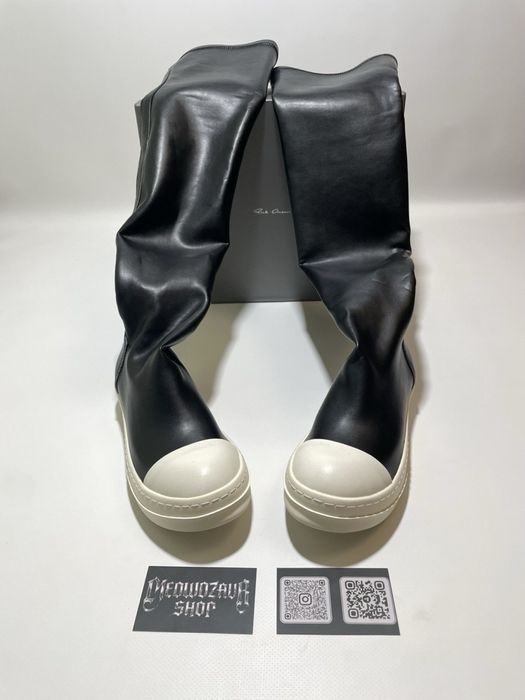 Rick Owens High Socks Leather