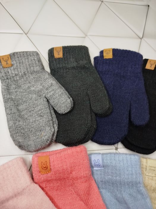 Дитячі рукавички  одинарні з начосом всередині 2-4 і 4-6 років