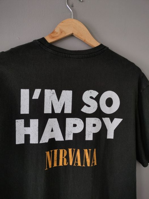 Czarny T-shirt Koszulka H&M Nirvana Oversize XS