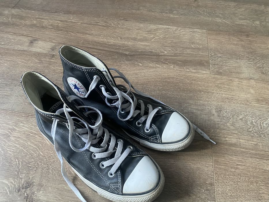 Converse Chuck Taylor All Star Leather Black конверси кеди
