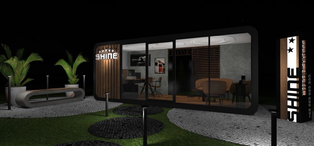 Kontener biurowy firmy SHINE usługowy socjalny mieszkalny kontenery