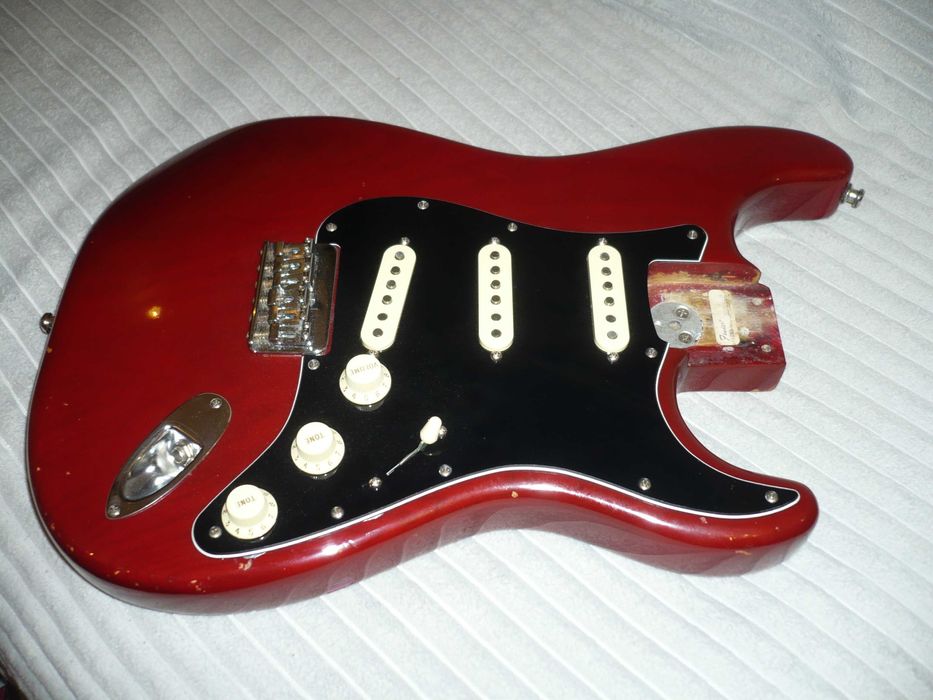 body korpus deska ash fender stratocaster 1979 cbs wine red