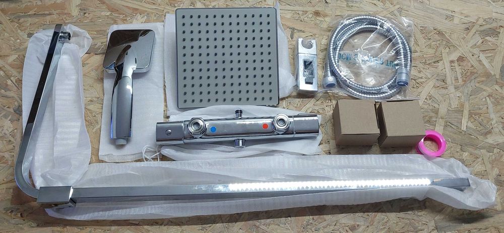 Bateria prysznicowa, deszczownica z termostatem